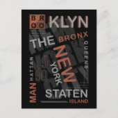 NYC Boroughs Legacy Briefkaart (Voorkant)