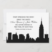 NYC brede silhouet doe-het-zelf achtergrond kleur Kaart (Achterkant)