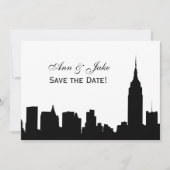 NYC brede silhouet doe-het-zelf achtergrondkleur s Kaart (Voorkant)