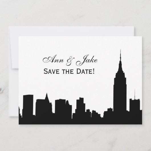 NYC brede silhouet doe-het-zelf achtergrondkleur s Kaart (Voorkant)