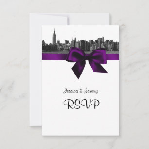 NYC brede silhouet geëtst BW paars RSVP 1 Kaartje