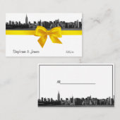 NYC brede skyline geëtst BW gele plaats kaarten #2 Plaatskaartje (Voorkant / Achterkant)