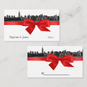 NYC brede skyline geëtst BW rode plaats kaarten Plaatskaartje (Voorkant / Achterkant)