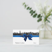 NYC brede skyline geëtst BW Royal BL plaats kaarte Plaatskaartje (Staand voorkant)