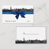 NYC brede skyline geëtst BW Royal BL plaats kaarte Plaatskaartje (Voorkant / Achterkant)