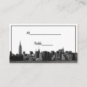 NYC brede skyline geëtste escort Kaarten Plaatskaartje (Achterkant)