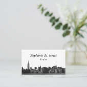 NYC brede skyline geëtste escort Kaarten Plaatskaartje (Staand voorkant)