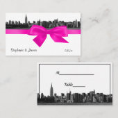 NYC-brede skyline met opgeruste BW-sleuven voor op Plaatskaartje (Voorkant / Achterkant)