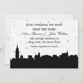 NYC Breed Silhouet DIY BG Kleur Save the Date Wht (Achterkant)