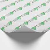 NYC Brooklyn BK Hipster Guy New York City NY Cadeaupapier (Hoek)