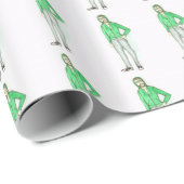 NYC Brooklyn BK Hipster Guy New York City NY Cadeaupapier (Rol Hoek)