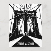 NYC Brooklyn Bridge | Het Briefkaart Datum opslaan (Voorkant)