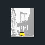 Nyc Brooklyn Bridge Yellow Taxi New York City Canvas Afdruk<br><div class="desc">NYC Brooklyn Bridge Yellow Taxi New York City Pop Art Canvas Art Print.</div>