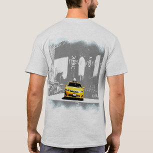NYC Brooklyn Geel Taxi Mannen Sjabloon T-shirt