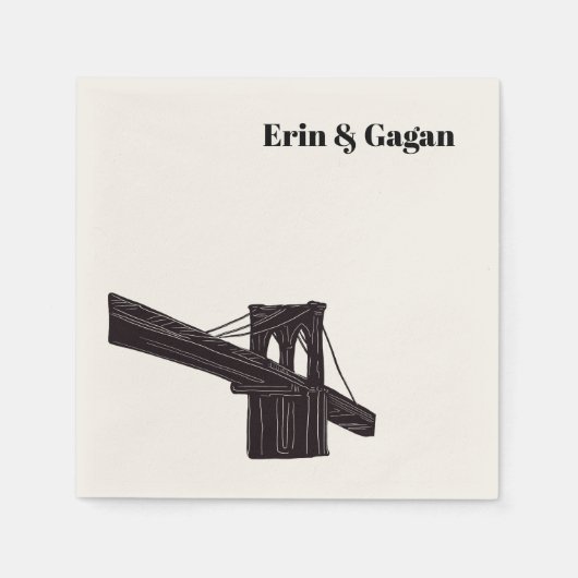 NYC bruiloft servetten (Voorkant)