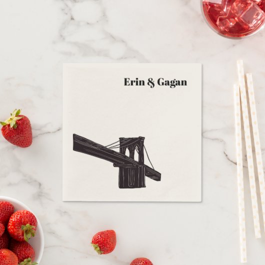 NYC bruiloft servetten (Insitu)
