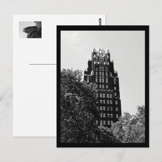 NYC Bryant Park Building Briefkaart (Voorkant / Achterkant)