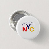 NYC Button - Classic New York City Souvenir (Voorkant /achterkant)