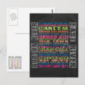 NYC Buurt Regenboog Briefkaart (Voorkant / Achterkant)