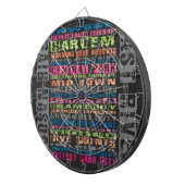 NYC Buurt Regenboog Dartbord (Voorkant Rechts)