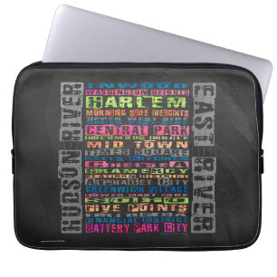 NYC Buurt Regenboog Laptop Sleeve
