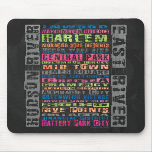 NYC Buurt Regenboog Muismat