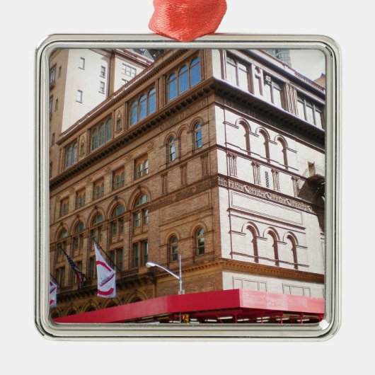 NYC Carnegie Hall Metalen Ornament (Voorkant)