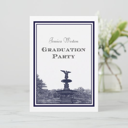 NYC Central Park Bethesda FT DIY #2 Afstuderen Kaart (Staand voorkant)