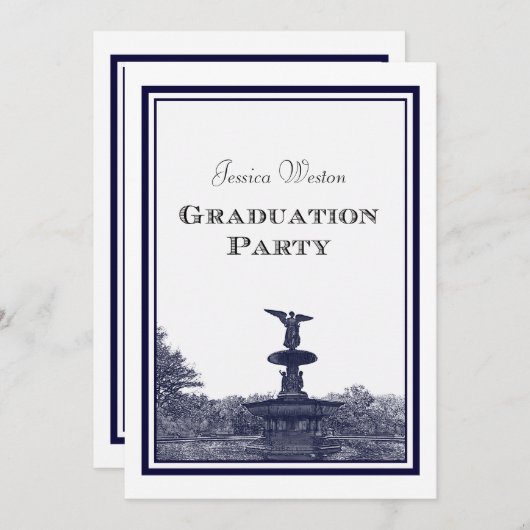 NYC Central Park Bethesda FT DIY #2 Afstuderen Kaart (Voorkant / Achterkant)