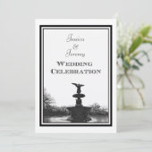 NYC Central Park Bethesda Ft DIY Etch Wedding Kaart (Staand voorkant)