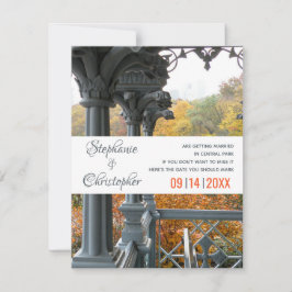 NYC Central Park Damas Pavilion Wedding Save The Date