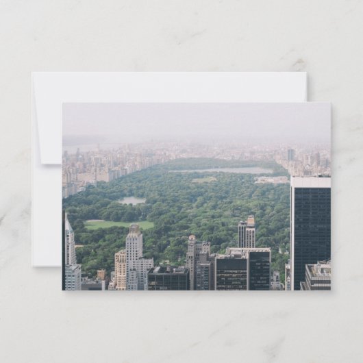 NYC Central Park Foto - 3x5 Opslaan Datum Save The Date (Achterkant)