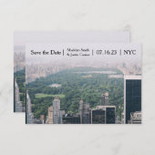 NYC Central Park Foto - 3x5 Opslaan Datum Save The Date (Voorkant / Achterkant)