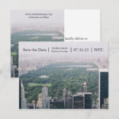 NYC Central Park Foto - Sla de Datum na kaart op (Voorkant / Achterkant)