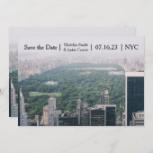 NYC Central Park Foto - Sla de datum op Save The Date (Voorkant / Achterkant)