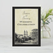 NYC Central Park Lake San Remo geëtst van bruiloft Kaart (Staand voorkant)