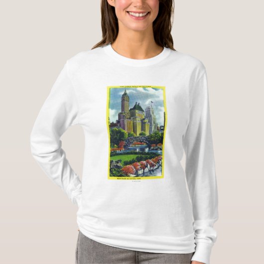 NYC Central Park Uitzicht of 5th Ave Hotels T-shirt (Voorkant)