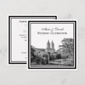 NYC Central PK Lake San Remo geëtst SQ bruiloft Kaart (Voorkant / Achterkant)