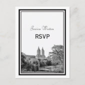NYC Centrl Pk Lake San Remo Etched RSVP 1 Uitnodiging Briefkaart (Voorkant)