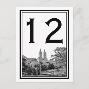 NYC Centrl Pk Lake San Remo Gegraveerd SQ Tafelnum Briefkaart