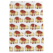 NYC Cherry Cheesecake Slice Dessert bakken Voedsel Medium Cadeauzakje (Achterkant)