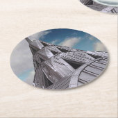 NYC Chrysler Building Ronde Kartonnen Onderzetter (Gebogen)