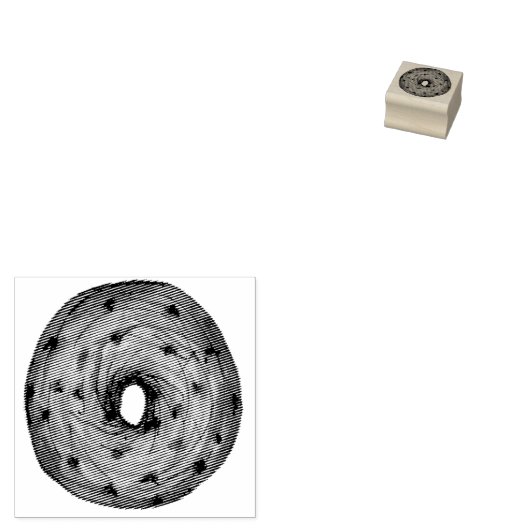 NYC Cinnamon Raisin Bagel Bagels Breakfast Stamp Rubberstempel (Gestempeld)