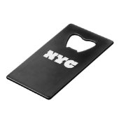 NYC Classic Creditkaart Flessenopener (Achterkant Gekanteld)