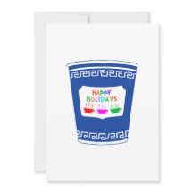 NYC Coffee Cup Zalige Feestdagen Wenskaart 5x7