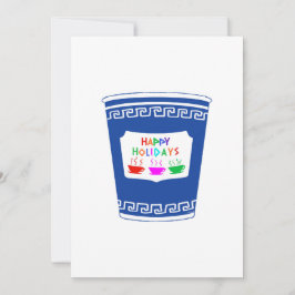 NYC Coffee Cup Zalige Feestdagen Wenskaart 5x7 Kaart