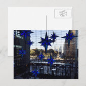 NYC Columbus Circle Kerstdecorations New York Feestdagenkaart (Voorkant / Achterkant)