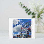 NYC Coney Island Wonder Wheel Briefkaart (Staand voorkant)