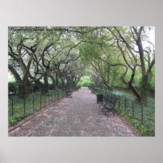 NYC Conservatory Garden Central Park New York Poster (Voorkant)