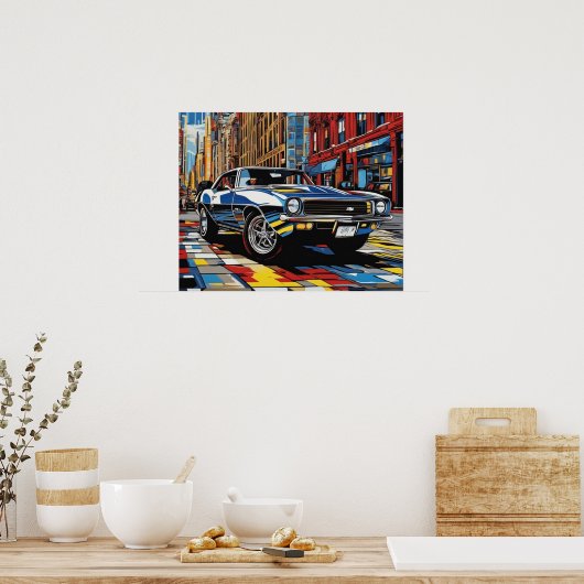 NYC Cool Car Poster (Keuken)